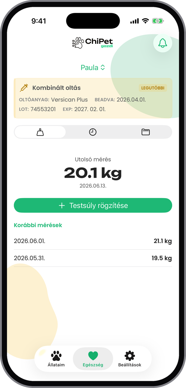 Testsúly követése