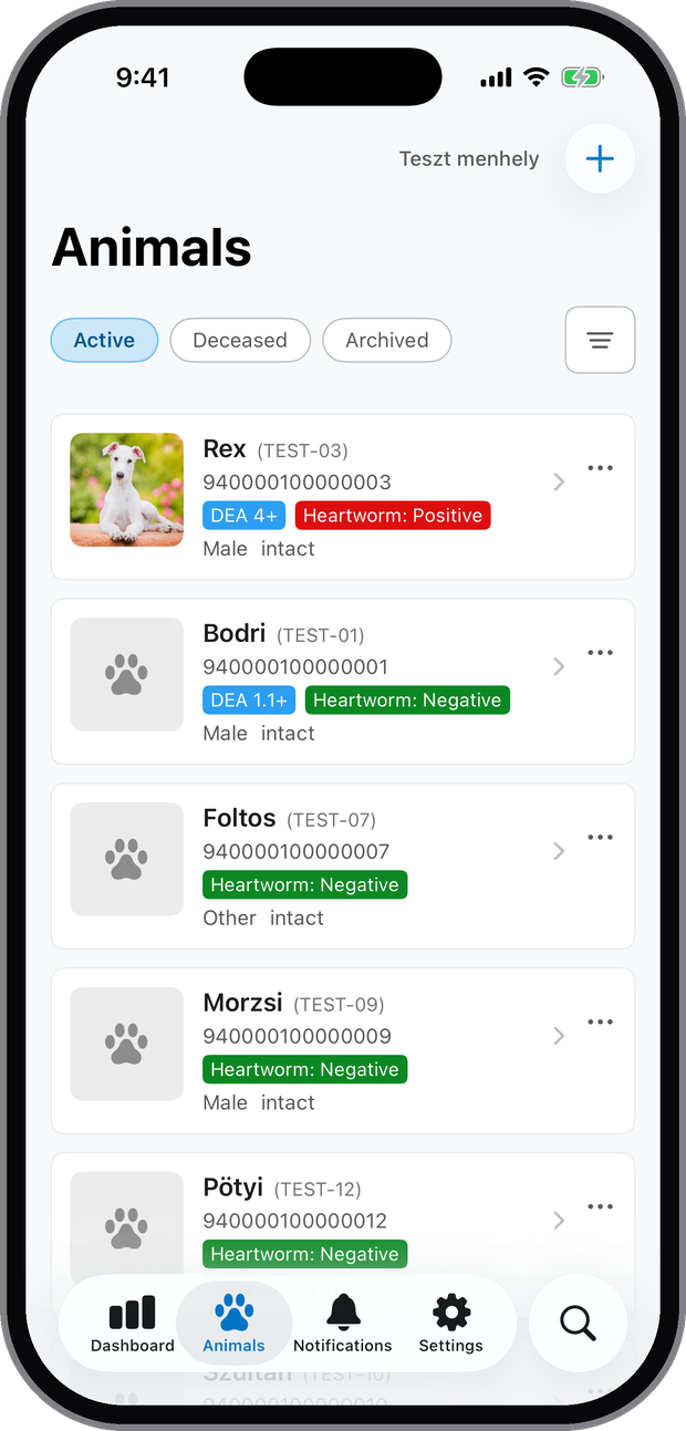 Animal register